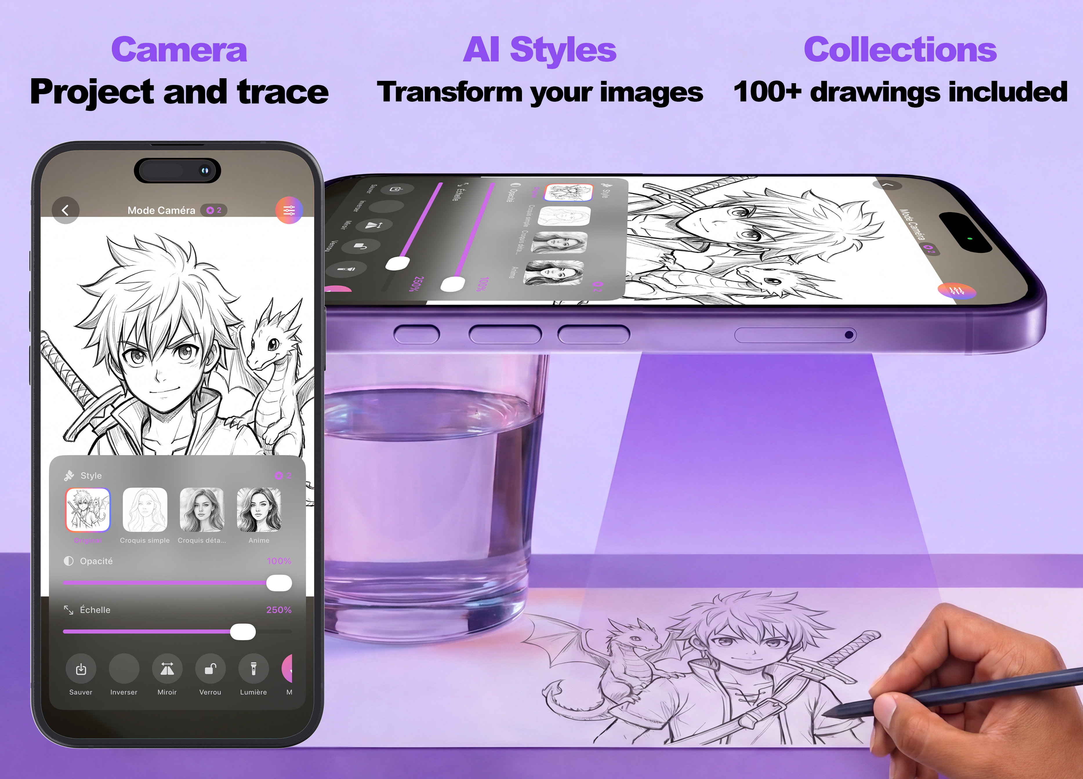 Drawing Projector - Camera mode, AI styles, and 100+ drawing collections